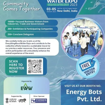 An official invitation to our booth at the 18th Everything About Water Expo. We were excited to join the water community and contribute to the collective effort towards a sustainable future.
