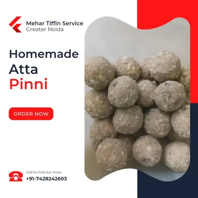 Our homemade Atta Pinni is a winter specialty, perfect for the cold weather. Made from whole wheat flour, ghee, and nuts, it's a healthy and delicious traditional sweet.