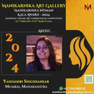 I am glad to share that two of my works were selected for the "Manikarnika Women's Kala Award 2024," a national online art exhibition and competition by the Manikarnika Art Gallery.