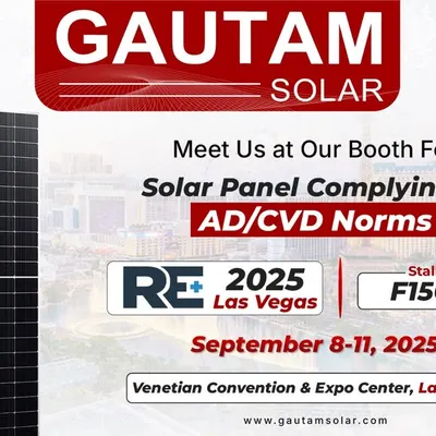 Our official invitation to meet us at RE+ 2025 in Las Vegas. We showcased our 600Wp N-Type TOPCon Solar Panels, which are UL Certified, CEC Listed, and fully compliant with AD/CVD norms.
