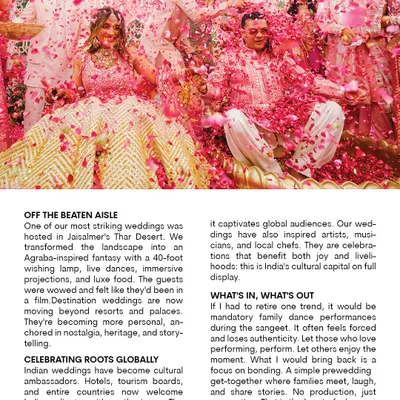 We were proudly featured in Today's Traveller magazine, discussing our approach to creating personal, nostalgia-driven weddings that celebrate Indian roots globally.