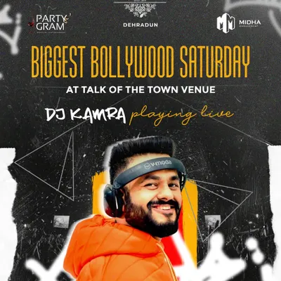 Poster for a 'Biggest Bollywood Saturday' event in Dehradun. I'm always ready to bring the party to new cities.