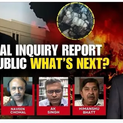Participating in a panel discussion on NewsX about the legal ramifications of an internal inquiry report that was made public.