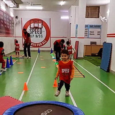Look at this little one go! Our activities for toddlers, like this trampoline jump, are all about building confidence and having fun while developing fundamental movement skills.