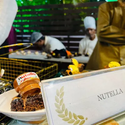 My individual Nutella-topped chocolate cakes are a highlight of the dessert bar. They are rich, indulgent, and presented beautifully to satisfy every chocolate lover.