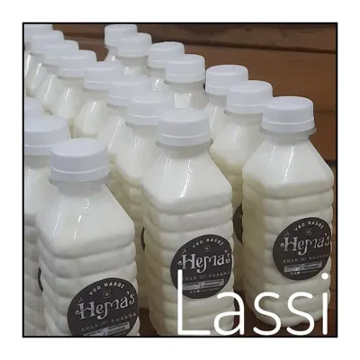 Freshly made homemade Lassi, a perfect cooling beverage to accompany a spicy meal or to beat the summer heat.
