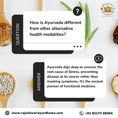 A common question I get is how Ayurveda differs from other health systems. My answer is that Ayurveda seeks to find and treat the root cause of an illness, not just the symptoms, making it a truly functional form of medicine.