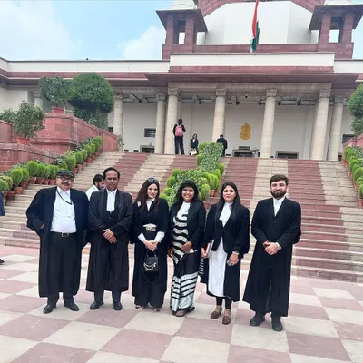 With my fellow advocates outside the Supreme Court of India for a book launch and donation event. It is always an honor to be part of events that contribute to our legal community.