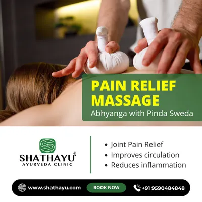 Abhyanga with Pinda Sweda is one of my best pain relief massages. This therapy combines a warm oil massage with a hot herbal poultice, which work together to relieve joint pain, reduce inflammation, and improve circulation.