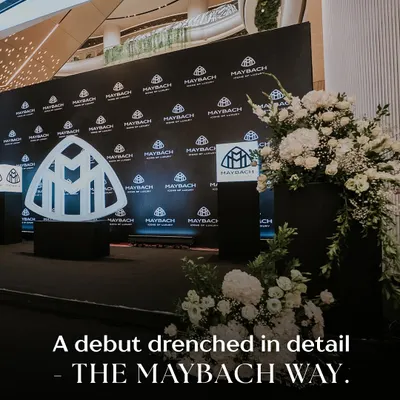 The debut of Maybach in Bangalore was all about precision and grandeur. We framed the stage with a dramatic black backdrop and lush white floral arrangements to create a powerful focal point that embodied the brand's luxury ethos.