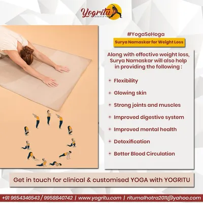 Surya Namaskar, or Sun Salutation, is a powerful sequence that benefits the entire body. It improves flexibility, promotes glowing skin, strengthens joints, and enhances blood circulation, making it a cornerstone of a holistic wellness routine.