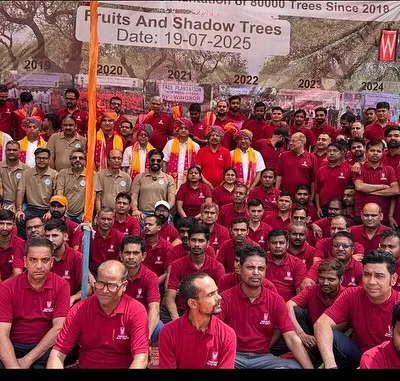 The entire Windsor family gathered to celebrate our ongoing tree plantation initiative. This group photo captures the scale of our collective effort.