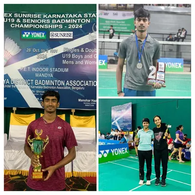 A great result at the Karnataka State Senior and Junior Championship. Naren Iyer won the Men’s Singles Gold, with bronze medals for Sankeerth and Purvi in doubles.