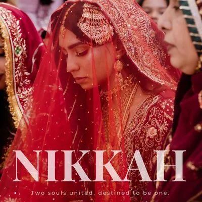 "Two souls united, destined to be one." A powerful and serene portrait of the bride during her Nikkah ceremony, capturing the solemnity and beauty of the moment.