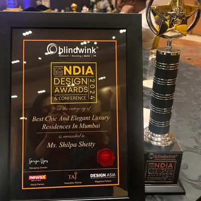 We are so proud to have received the NDIA Design Award for 'Best Chic And Elegant Luxury Residences In Mumbai'. This recognition fuels our passion and is a testament to the hard work and dedication of our entire team.