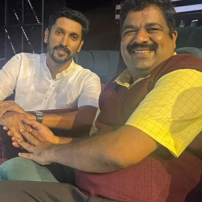 With the man of the hour, Shri Arun Yogiraj, the sculptor of the Ayodhya Balak Ram idol. It is a matter of immense pride that he is from our own Mysore.