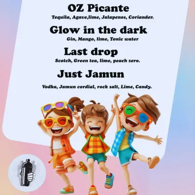 Who says bars are just for grown-ups? It was a joy to create a special mocktail menu for a 4th birthday party, featuring fun drinks like 'Just Jamun' and 'Glow in the dark'.