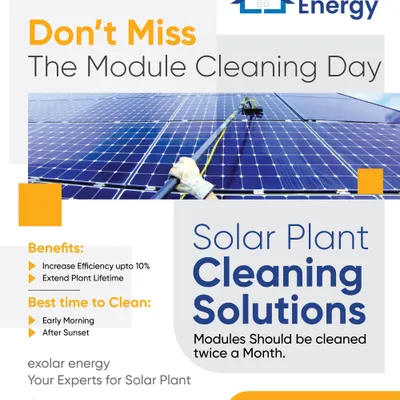 Don't let dust and grime reduce your savings. This graphic explains the direct benefits of our module cleaning services, including a noticeable increase in efficiency and a longer lifespan for your solar plant.