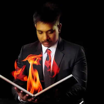 Talent is a flame, enlightenment is a fire. This photo represents the fire inside me that burns brighter than the fire around me.
