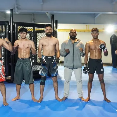 Our warriors, ready for the Iron Fist Fighting Championship. This is the culmination of months of hard work and dedication, ready to be showcased in the cage.