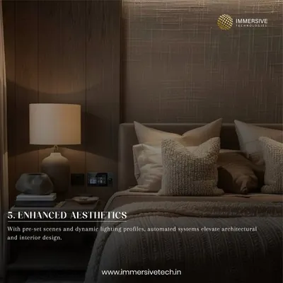 Automation enhances the aesthetics of your space. With pre-set scenes and dynamic lighting profiles, our systems elevate your architectural and interior design, creating a visually stunning and responsive environment.