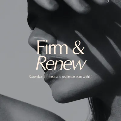 Our Firm & Renew RF Facial is designed to reawaken firmness and resilience from within. Expect skin that feels lifted, smoothed, and softly sculpted.