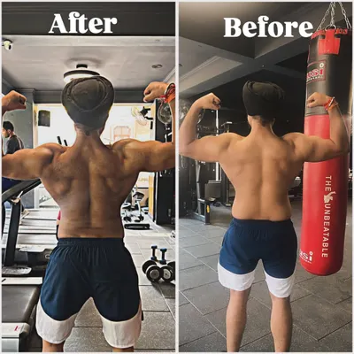 Before and after of my client Dev Singh's 60-day back transformation. We focused on building width and thickness, and the results speak for themselves.