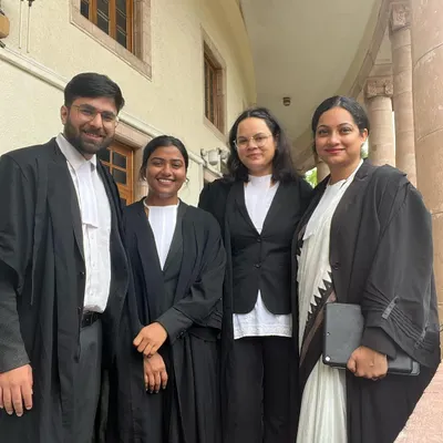 With the team outside the courthouse after a long day of hearings. Every case is a collective effort, and we stand together to represent our clients.