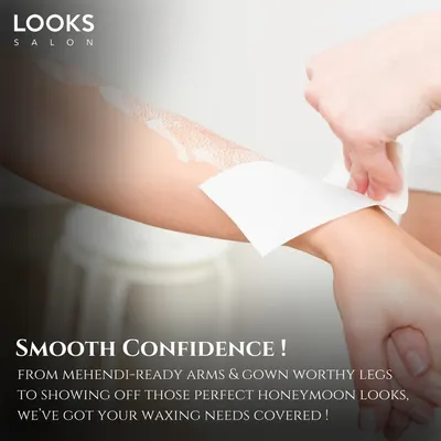 Smooth confidence for any occasion. Whether it's for mehndi-ready arms, a special gown, or your honeymoon look, my waxing services have you covered for flawless skin.