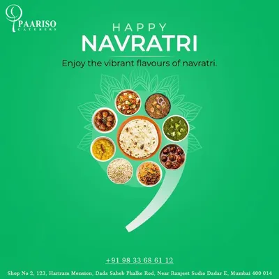 Happy Navratri. We offer special Navratri menus featuring a variety of fasting-friendly dishes to help you celebrate the vibrant flavors of this nine-day festival.