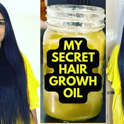 This is my secret hair growth oil that has been a key part of my own journey. I make it with powerful natural ingredients to nourish the scalp and encourage healthy, long hair.