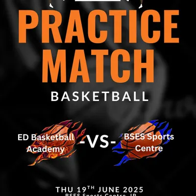 An announcement for our practice match against BSES Sports Centre. These games are a great test for our teams.
