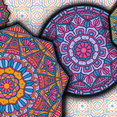 This layered mandala art is a reflection of my own personal shifts and growth. Each circle and pattern represents a different phase of life, coming together to create a vibrant, complex, and deeply personal whole.