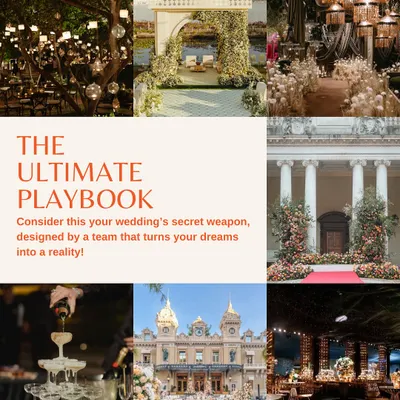 This is our ultimate playbook. A collage of dream moments we've turned into reality, from champagne towers to grand entrances, showcasing the breadth of experiences we can create.