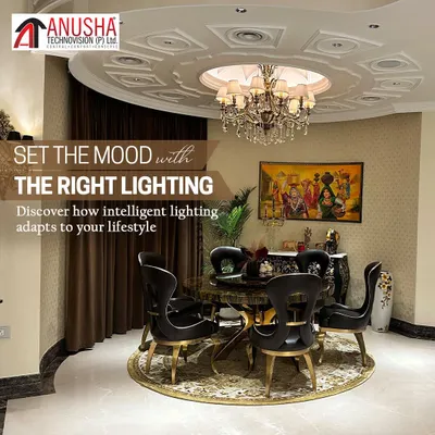 The right lighting transforms a dining experience. In this residence, I installed an intelligent lighting system that adapts to the homeowners' lifestyle, allowing them to set the perfect mood for intimate dinners or lively gatherings.