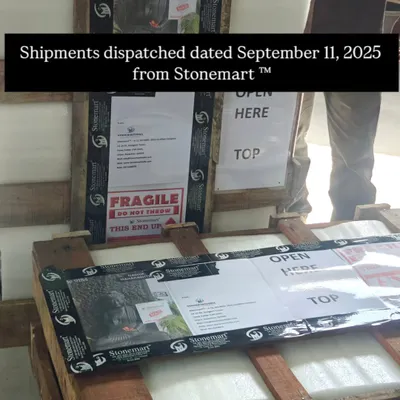 This is how I ensure your masterpiece arrives safely. Each piece is packed in a sturdy wooden crate with clear handling instructions. These shipments were dispatched on September 11, 2025.