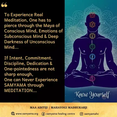 A core teaching from us: True meditation requires piercing through the layers of the mind with intent, commitment, and discipline. This is the path to experiencing Samyama.