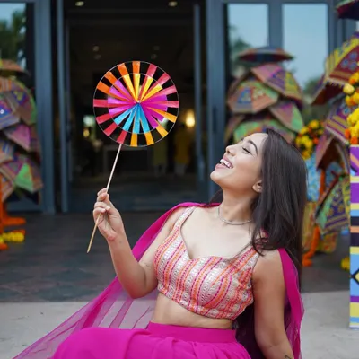 I always wished to grow up, and now that I'm grown up, I try to bring back my childhood every day. This playful shot in a traditional lehenga captures my fun-loving spirit.