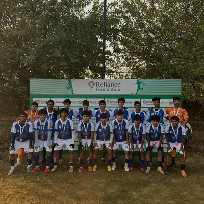 The Under-17 squad posing for a team photo during the RF Youth Sports league. A united team, ready for any challenge.