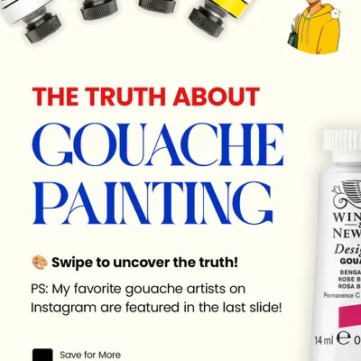 Let's talk about the truth of gouache painting. It can be a tricky medium for beginners, but I'm here to share some tips I've learned along the way. Swipe to uncover the secrets.