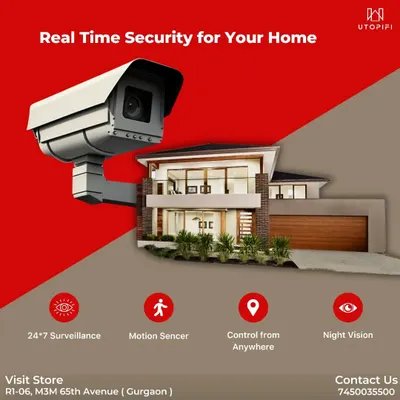 Get real-time, 24/7 surveillance for your home. My security systems feature motion sensors, night vision, and the ability to monitor and control everything from anywhere in the world, right from your phone.