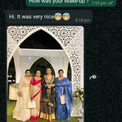 Receiving happy messages like this makes my day! This client loved her makeup for a destination wedding.