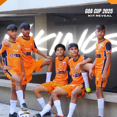 The Goa Cup 2025 kit reveal. Our warriors ready for battle in their brand new orange and black armour.