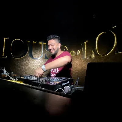On the decks at one of my resident club nights. I love the challenge of playing for different crowds, whether it's a wedding or a weekend party scene.