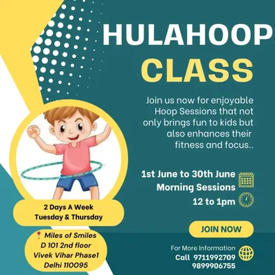 Join our fun hula hoop classes this summer! These enjoyable sessions are a great way to enhance your child's fitness and focus. We run morning sessions twice a week, so enroll now to save a spot.