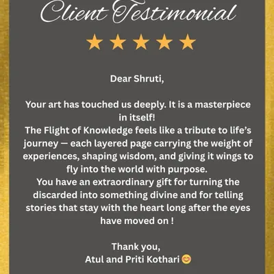 This heartfelt testimonial for "The Flight of Knowledge" is why I do what I do. Knowing my art has touched someone deeply and tells a story that stays with them is the greatest reward.