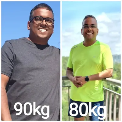 This is what dedication looks like. A client's 6-month transformation, going from 90kg to 80kg through consistent training and hard work. We offer general fitness and weight loss training alongside our martial arts programs.