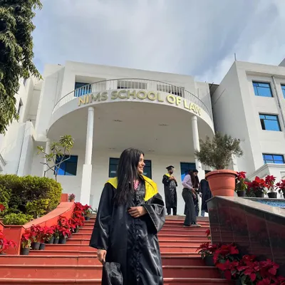 On the steps of the NIMS School of Law during my convocation. This milestone marks the formal beginning of my journey to becoming a cyber law advocate.
