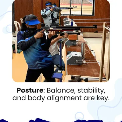 The foundation of a great shooter starts with the right posture. We teach our students how to achieve optimal balance, stability, and body alignment for a steady and repeatable shot.