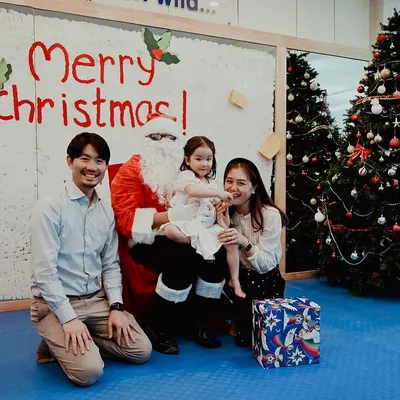 A beautiful family portrait with Santa at our Christmas party. These events are a wonderful opportunity for families to connect and create cherished memories at our center.